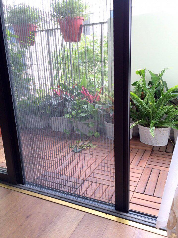 Cửa lưới xếp hệ 27 màu trắng, ghi, cà phê 1 cánh